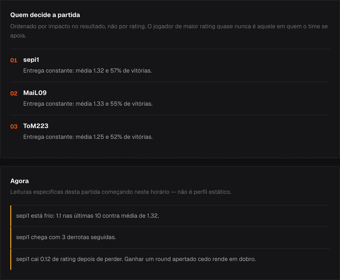 Prematch Scout — Quem decide